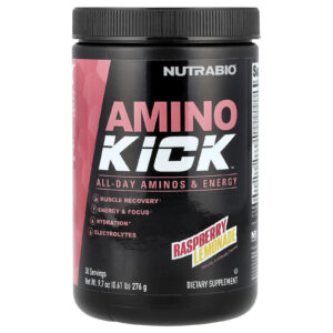 NutraBio Amino Kick™ Limonada de Framboesa 276 g (97 oz)