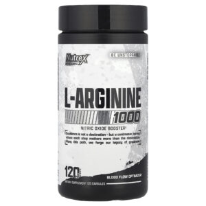 Nutrex Research L-Arginina 1000 120 Cápsulas (500 mg por Cápsula)