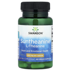 Swanson, L-Theanine Suntheanine®, 200 mg, 60 Cápsulas Veganas