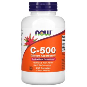 NOW Foods C-500 Ascorbato de Cálcio-C 250 Cápsulas