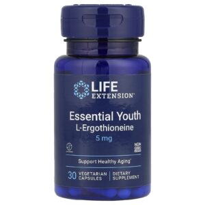 Life Extension, L-ergothioneine Essencial para a Juventude, 5 mg, 30 Cápsulas Vegetarianas
