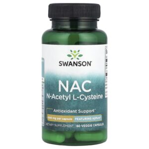 Swanson, NAC, 600 mg, 60 Cápsulas Vegetais