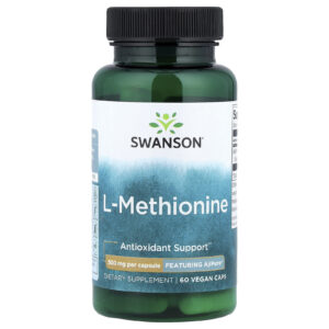 Swanson, L-Metionina, Com AjiPure®, 500 mg, 60 Cápsulas Veganas