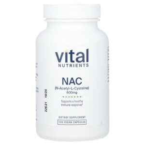 Vital Nutrients NAC 600 mg 100 Cápsulas Veganas