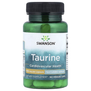 Swanson Taurina 500 mg 60 Cápsulas Vegetais