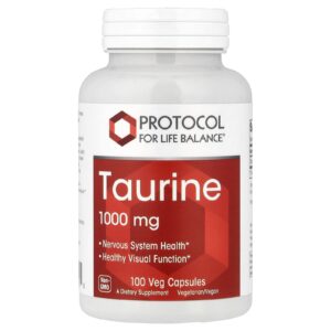 Protocol for Life Balance Taurina 1.000 mg 100 Cápsulas Vegetais