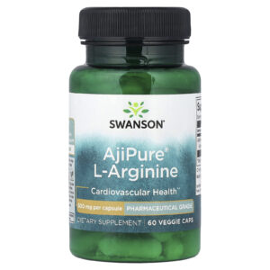 Swanson L-Arginina AjiPure® 500 mg 60 Cápsulas Vegetais