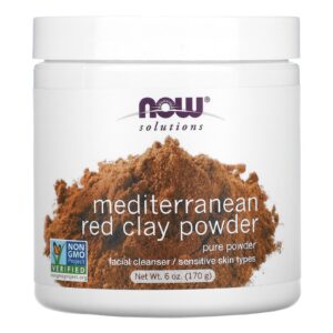 NOW Foods Solutions Argila Vermelha do Mediterrâneo em Pó 170 g (6 oz)