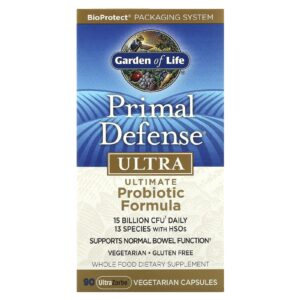 Garden of Life Primal Defense Ultra Fórmula Probiótica Definitiva 90 Cápsulas Vegetais UltraZorbe