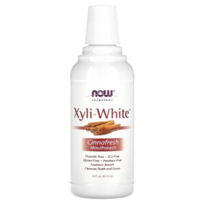 NOW Foods Enxaguante Bucal XyliWhite Frescor de Canela 16 fl oz (473 ml)
