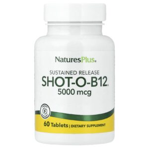 NaturesPlus Shot-O-B12® Liberação Gradual 5.000 mcg 60 Comprimidos