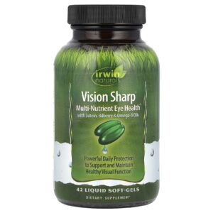 Irwin Naturals Vision Sharp Mistura de Nutrientes para a Saúde dos Olhos 42 Cápsulas Gelatinosas Líquidas