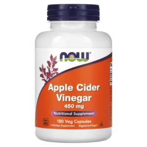 NOW Foods Vinagre de maçã 450 mg 180 cápsulas