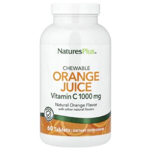 NaturesPlus Suco de Laranja Mastigável Vitamina C Laranja Natural 60 Comprimidos