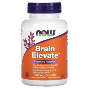 NOW Foods Brain Elevate 120 Cápsulas Vegetais