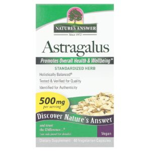 Natures Answer Astragalus 500 mg 60 Cápsulas Vegetarianas