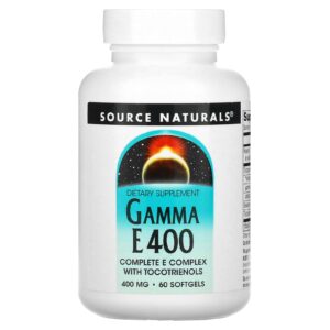 Source Naturals Gamma E 400 Complexo E Completo com Tocotrienóis 400 mg 60 Cápsulas Softgel