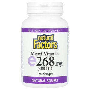 Natural Factors Vitamina E Mista 268 mg (400 UI) 180 Cápsulas Softgel