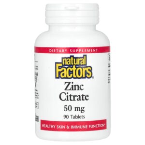 Natural Factors Citrato de Zinco 50 mg 90 Comprimidos