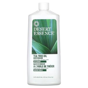 Desert Essence Óleo de Melaleuca Enxaguatório Bucal 16 fl oz (473 ml)