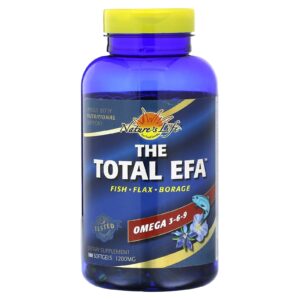 Natures Life The Total EFA Ômegas 3 6 e 9 1.200 mg 180 Cápsulas Softgel