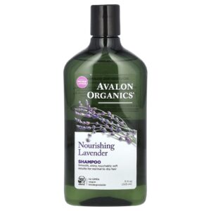 Avalon Organics Shampoo Para Cabelos Normais a Secos Lavanda Nutritiva 325 ml (11 fl oz)
