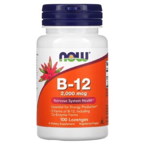 NOW Foods B-12 2000 mcg 100 Pastilhas