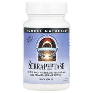 Source Naturals Serrapeptase 60 Cápsulas (60.000 SPU por Cápsula)