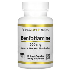 California Gold Nutrition, Benfotiamina, 300 mg, 90 Cápsulas Vegetais