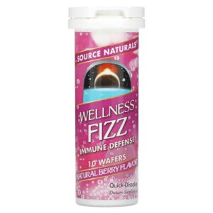 Source Naturals Wellness Fizz Defesa Imunológica Fruto Silvestre Natural 10 Wafers