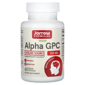Jarrow Formulas Alpha GPC 300 mg 60 Cápsulas Vegetais