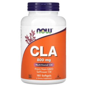 NOW Foods CLA 800 mg 180 Cápsulas Softgel