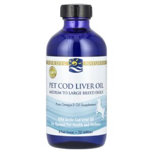 Nordic Naturals Óleo de Fígado de Bacalhau para Animais de Estimação Cães de Raças Médias a Grandes 237 ml (8 fl oz)
