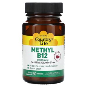 Country Life Metil B12 Fruto Silvestre 3.000 mcg 50 Pastilhas