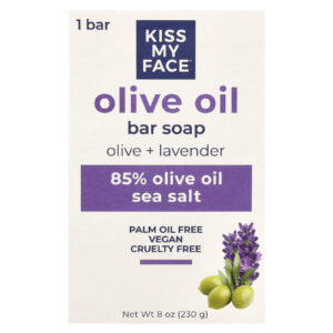 Kiss My Face Sabonete em Barra de Óleo de Oliva Azeitona e Lavanda 230 g (8 oz)
