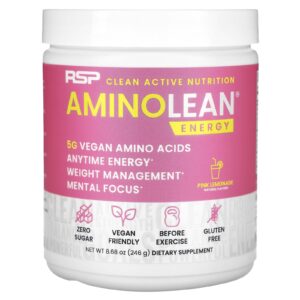 RSP Nutrition AminoLean Energia Limonada Rosa 246 g (868 oz)