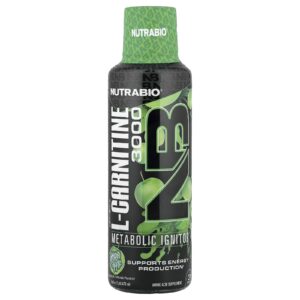 NutraBio L-Carnitina 3000 LeanShots Maçã Verde 473 ml (16 fl oz)