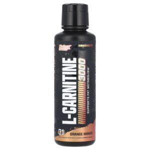 Nutrex Research, L-Carnitina 3000, Laranja e Manga, 465 ml (15,72 fl oz)