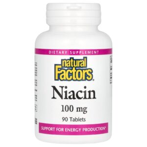 Natural Factors Ácido Nicotínico 100 mg 90 Comprimidos