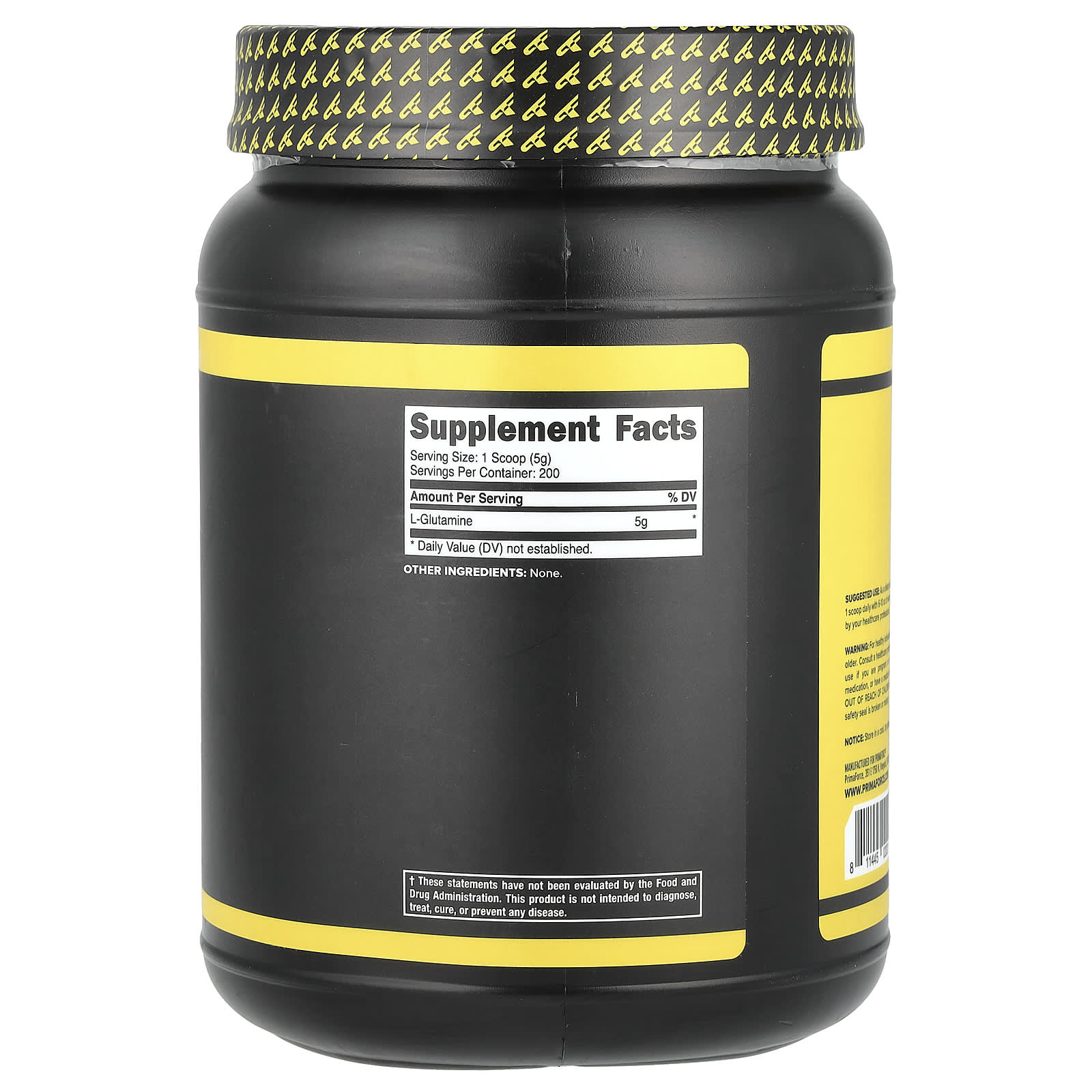 Primaforce L-Glutamina em Pó Sem Sabor 1 kg (35 oz) - Imagem 2