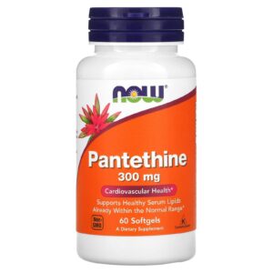 NOW Foods Pantetina 300 mg 60 cápsulas softgel