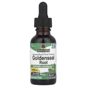 Natures Answer Raiz de Hidraste Extrato Fluido Padronizado Sem Álcool 1.000 mg 30 ml (1 fl oz)