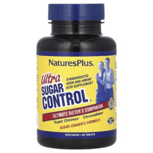NaturesPlus Ultra Sugar Control Companhia Definitiva para Dietas 60 Comprimidos