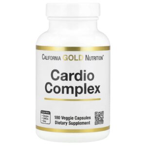 California Gold Nutrition, Complexo para o Coração com Mistura CardioAmino, Mistura CardioPhyto e Coenzima Q10, 180 Cápsulas Vegetais