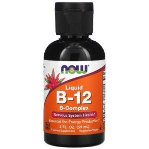 NOW Foods Líquido B-12 Complexo B 59 ml (2 fl oz)