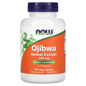 NOW Foods Extrato Herbáceo Ojibwa 450 mg 180 Cápsulas Vegetais