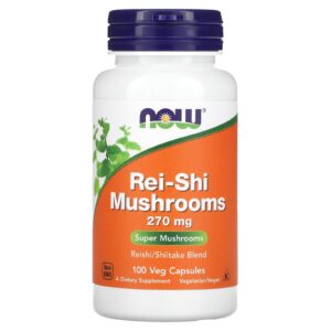 NOW Foods Cogumelos Reishi 270 mg 100 Cápsulas Vegetais