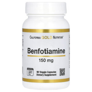 California Gold Nutrition, Benfotiamina com L-Leucina, 150 mg, 90 Cápsulas Vegetais