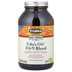 Flora Udos Choice® Mistura 3-6-9 Udos Oil™ 180 Cápsulas Softgel Vegetarianas