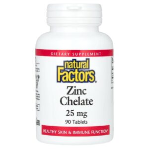 Natural Factors Zinco Quelato 25 mg 90 Comprimidos